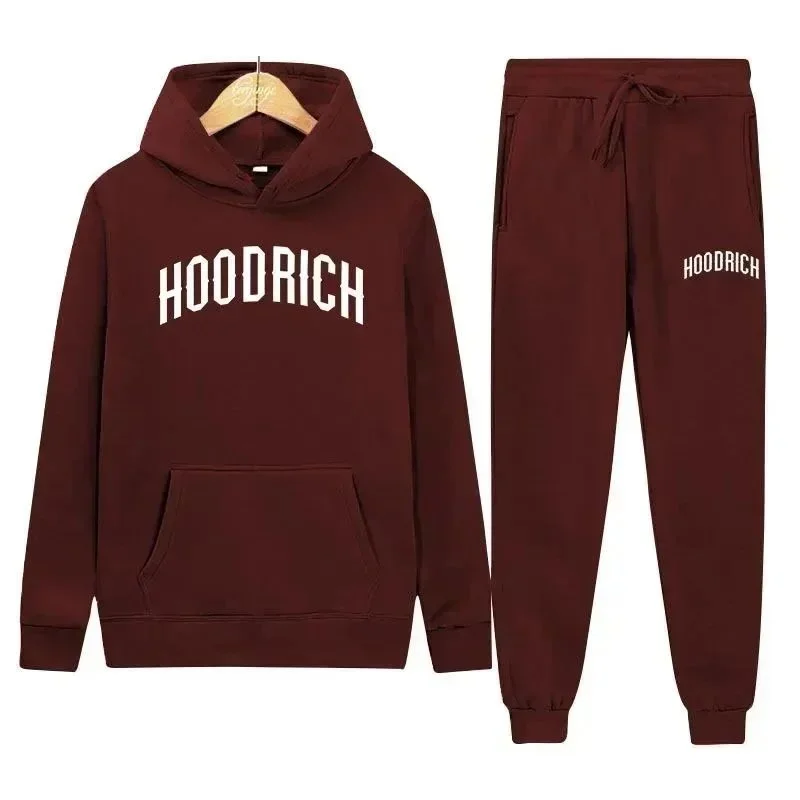 Other Hoodrich Hoodie & Joggers Set Maroon Multicolor - 1