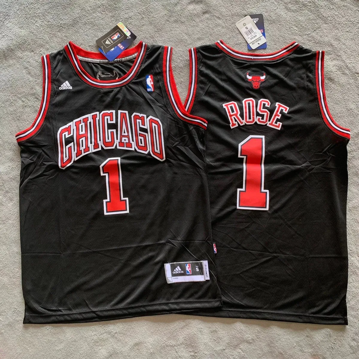 Adidas Adidas Chicago Bulls Rose 1 Black Jersey Black - 1