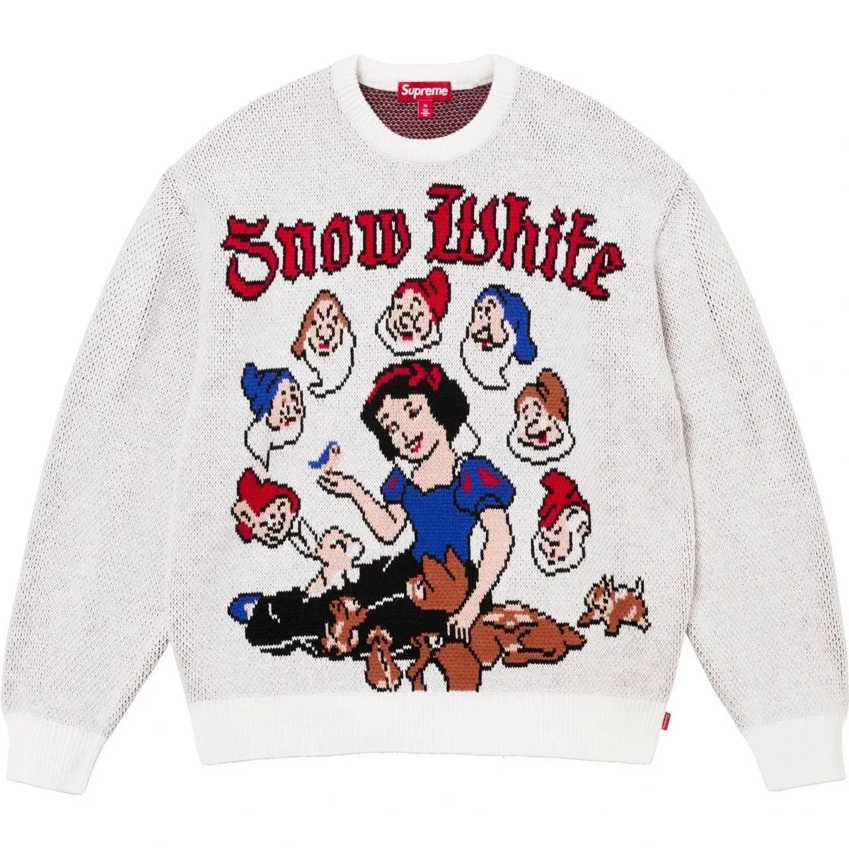 Supreme Supreme Snow White Collaboration White Knit Sweater White