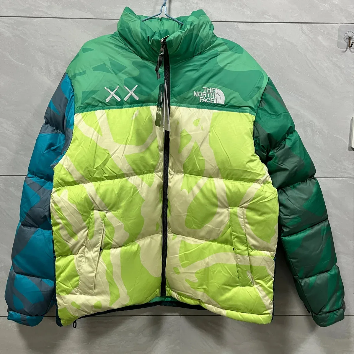 The North Face The North Face Nuptse X KAWS Camo Parka Green - 1