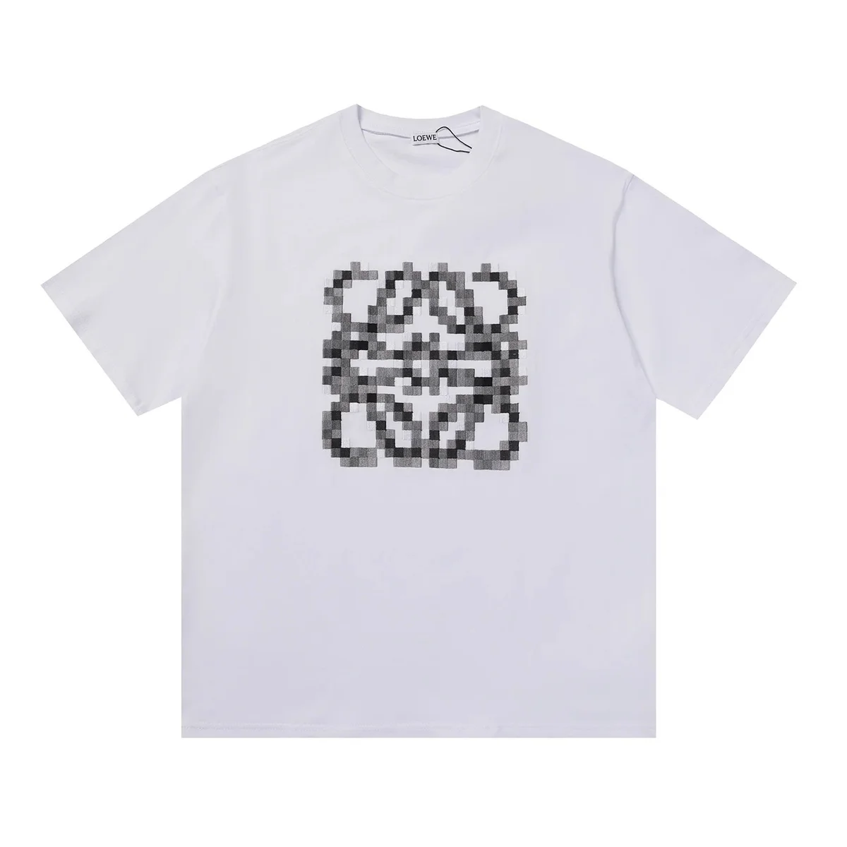 Loewe Loewe Puzzle Monochrome Pixel T-Shirt White