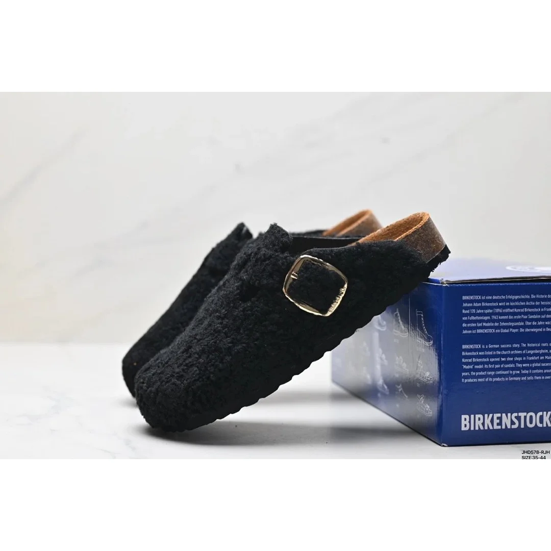 Birkenstock Birkenstock Arizona Black Sheepskin Sandals Black - 1