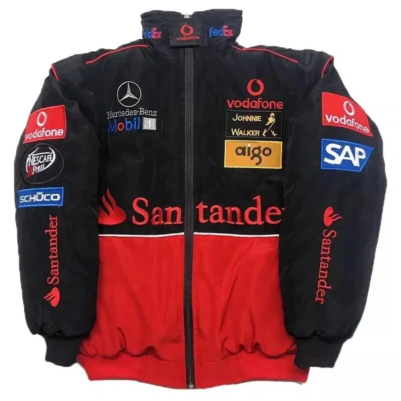 Other Red Run Embroidered Racing Jacket Red - 1