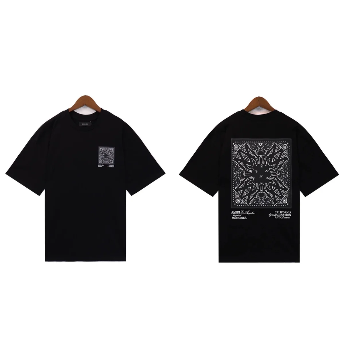 Amiri Amiri Black Bandana Print T-Shirt Black - 1