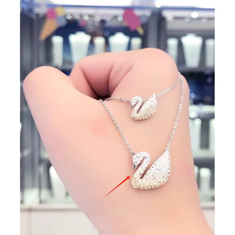 Swarovski Swarovski Swan Crystal Necklace White Jewelry White - 1