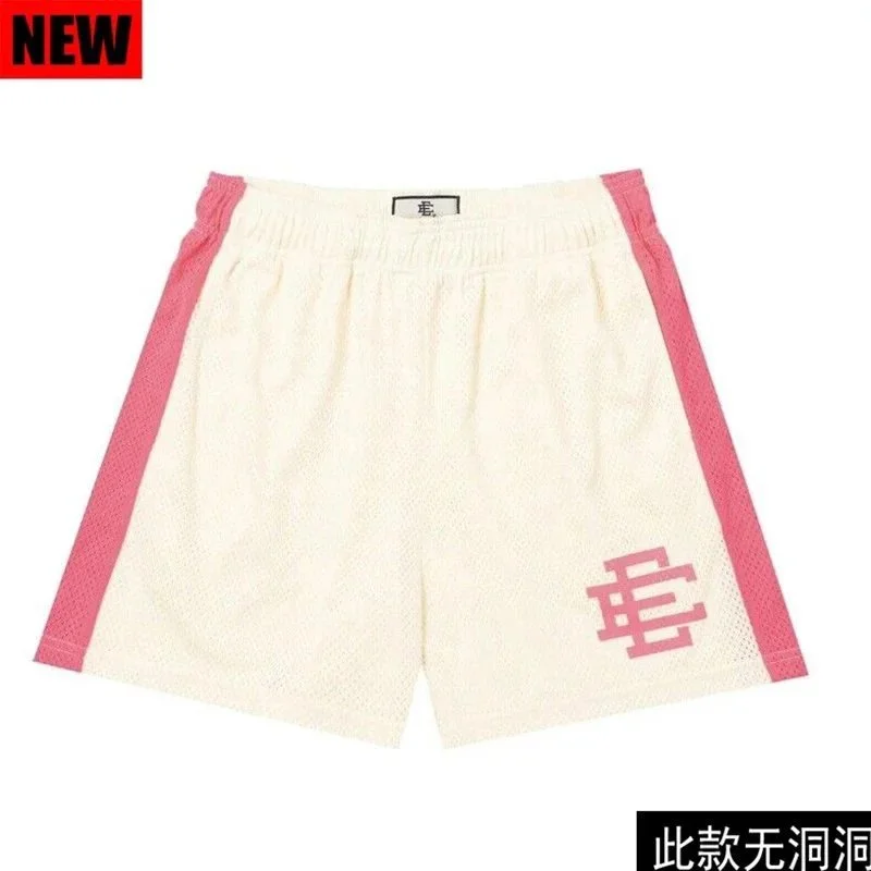 Maison Mihara Yasuhiro Mihara Yasuhiro Apricot with Rose Pink Mesh Shorts Beige