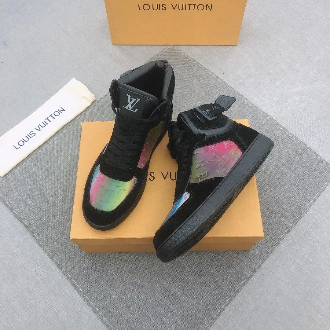 Louis Vuitton Louis Vuitton LV Trainer Holographic Black High-Top Sneakers Black