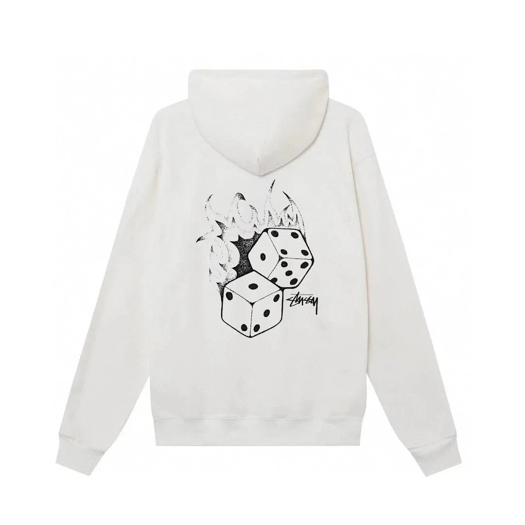 Stussy Stussy Dice Print Hoodie White Casual White - 1
