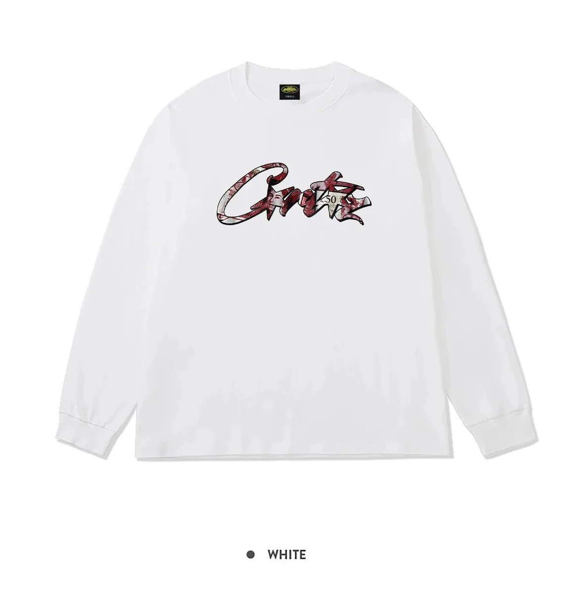 Other Unisex White 'Chit' Long Sleeve T-Shirt White - 1