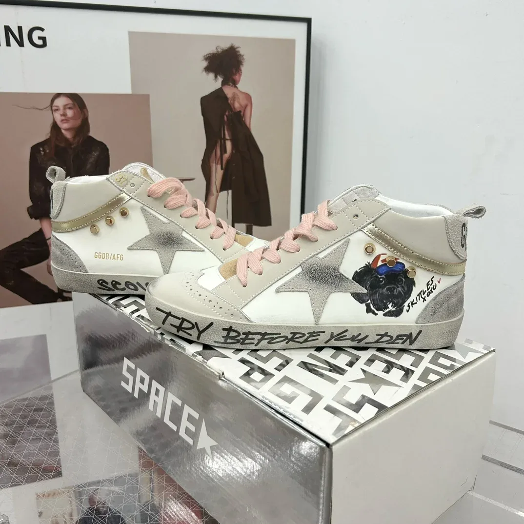 Golden Goose Golden Goose Super-Star White/Pink Sneakers White - 1