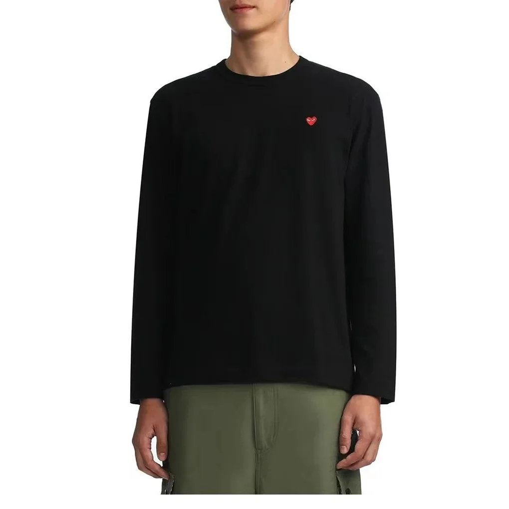 Comme des Garçons Comme des Garçons Mini Heart Black Long Sleeve T-Shirt Black - 1