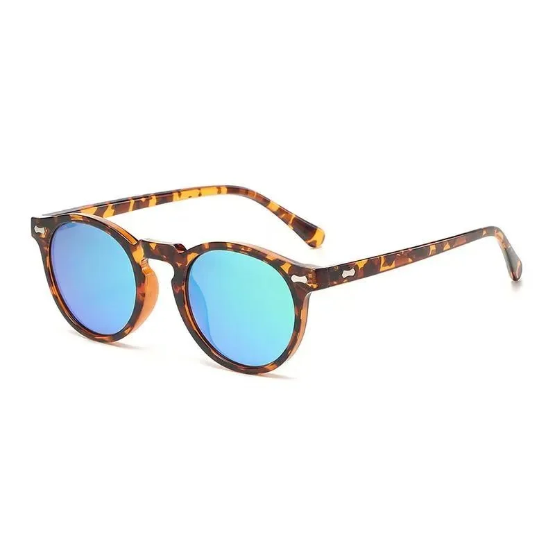 Other Unisex Tortoise Shell Blue Lens Sunglasses Eyewear Brown - 1