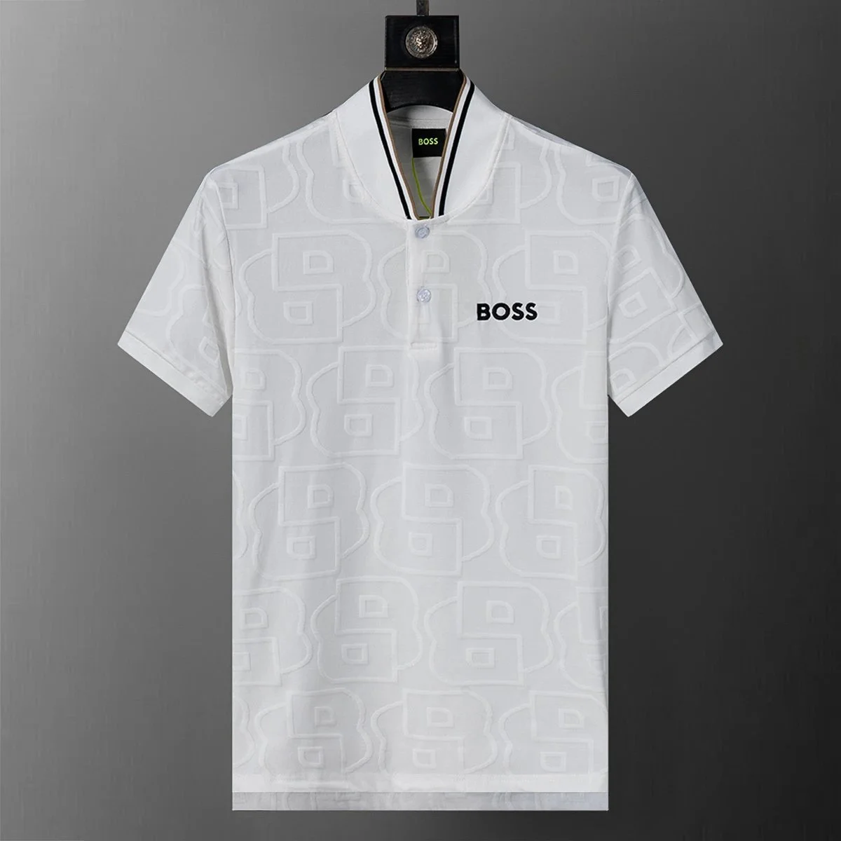 Hugo Boss Hugo Boss White Embossed Logo Polo Shirt White - 1