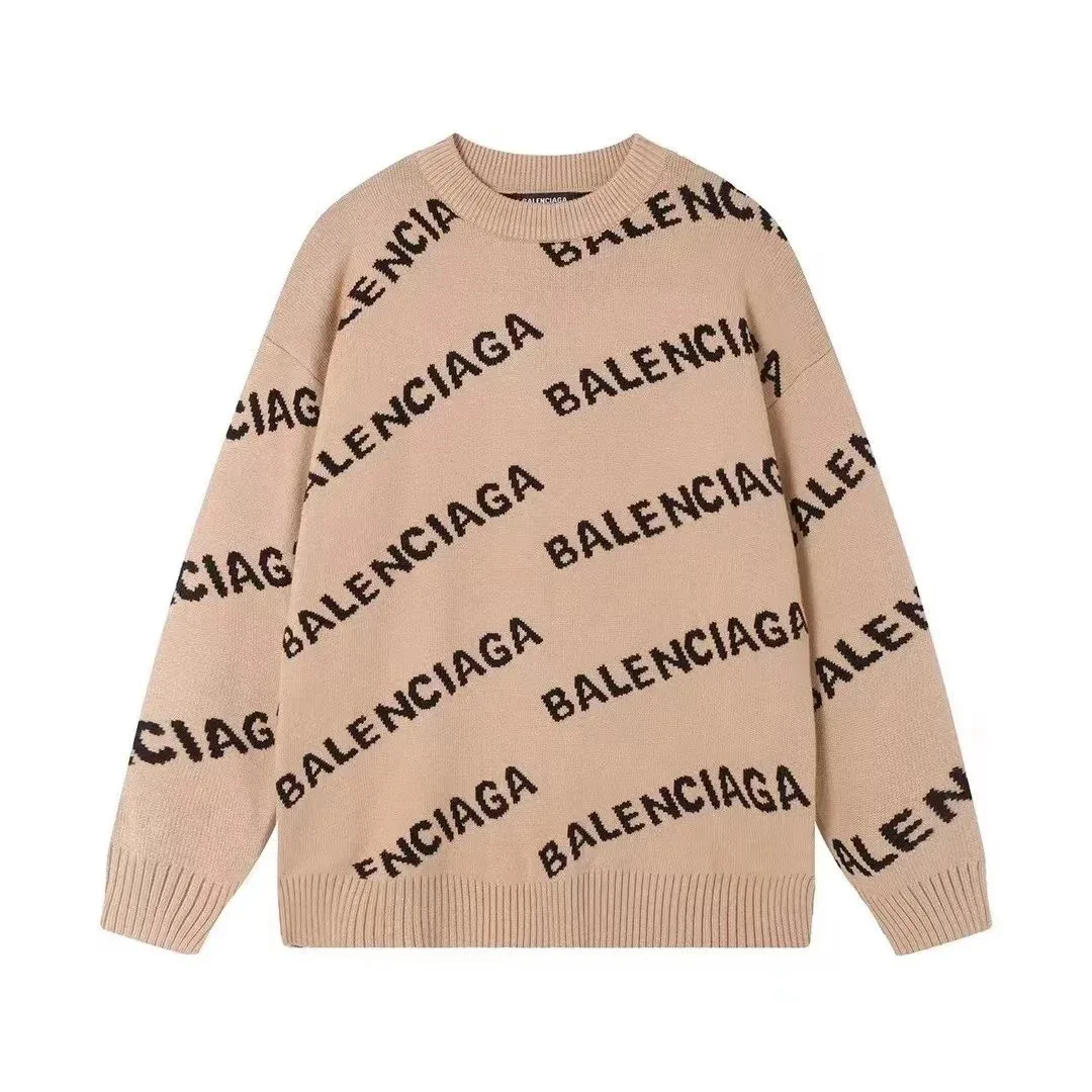 Balenciaga Balenciaga Logo Knit Sweater Beige Beige - 1