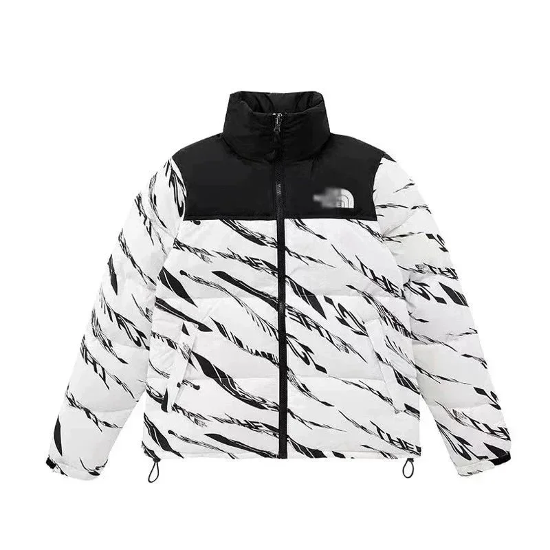 The North Face The North Face Nuptse Marble Print Parka White - 1
