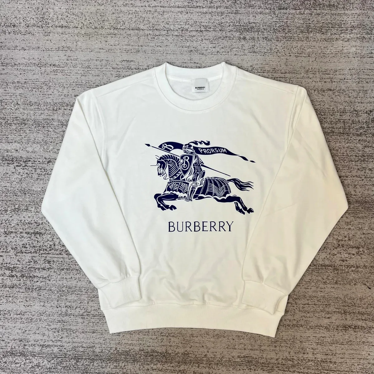 Burberry Burberry Knight Print Crewneck Sweatshirt White White - 1