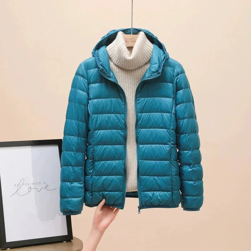 Other Unisex Lake Blue Lightweight Hooded Parka Blue - 1