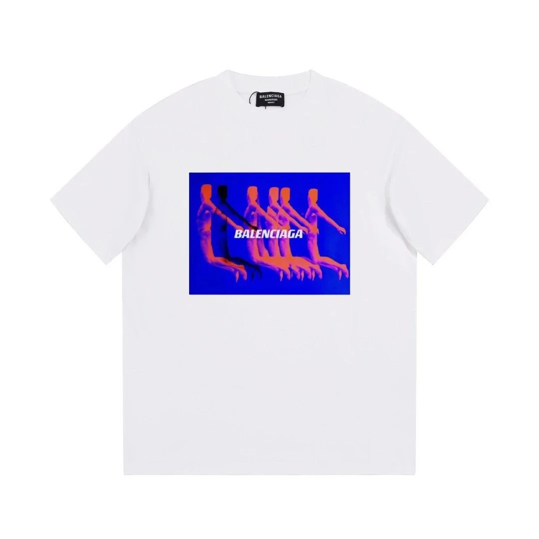Balenciaga Balenciaga White Graphic T-Shirt White - 1