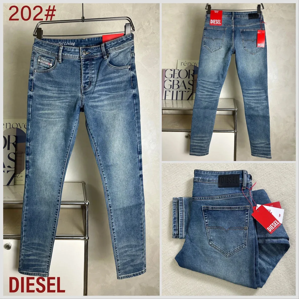 Diesel Diesel 202 Light Wash Jeans Blue - 1