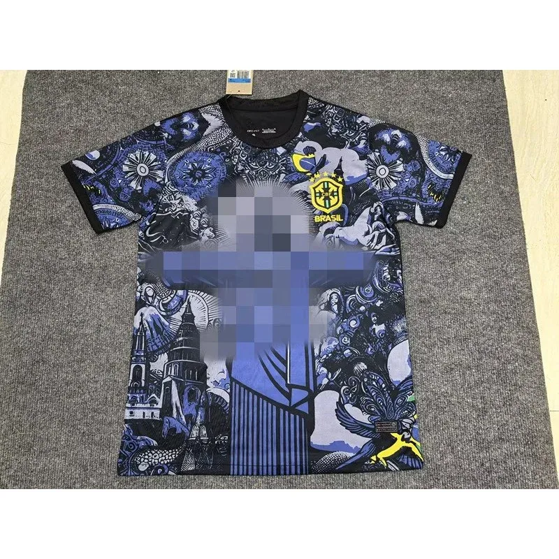 Adidas Adidas Classic Football Brazil RS Jersey 2425上青特别版 T-Shirt Blue - 1