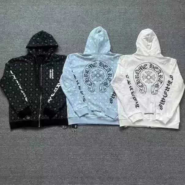 Chrome Hearts Chrome Hearts CH Cross Light Blue Hoodie Blue - 1