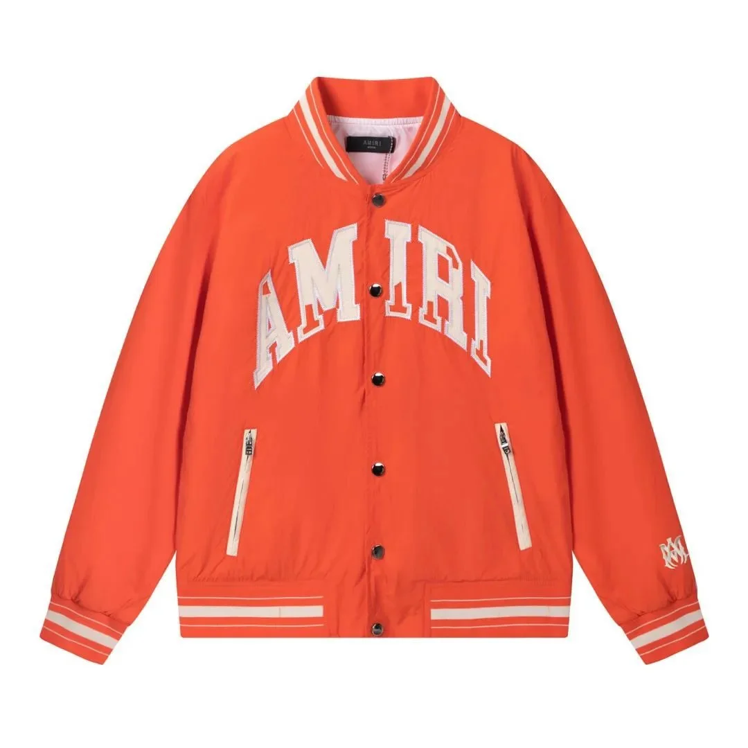 Amiri Amiri AMIRI Sunset Orange Varsity Jacket Orange - 1