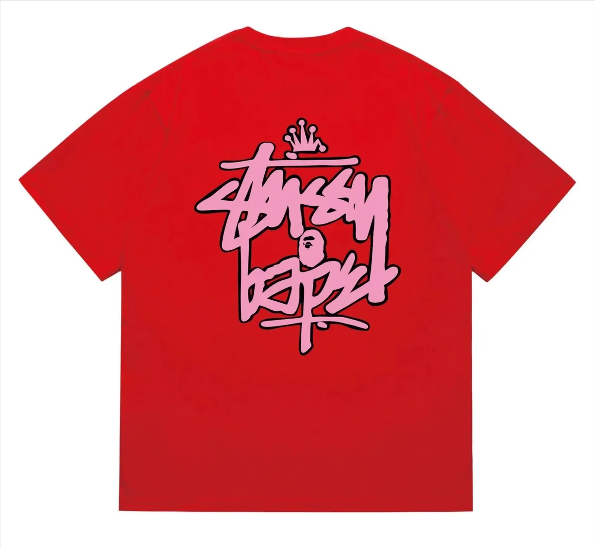 Stussy Stussy Red Crown Logo T-Shirt Red - 1