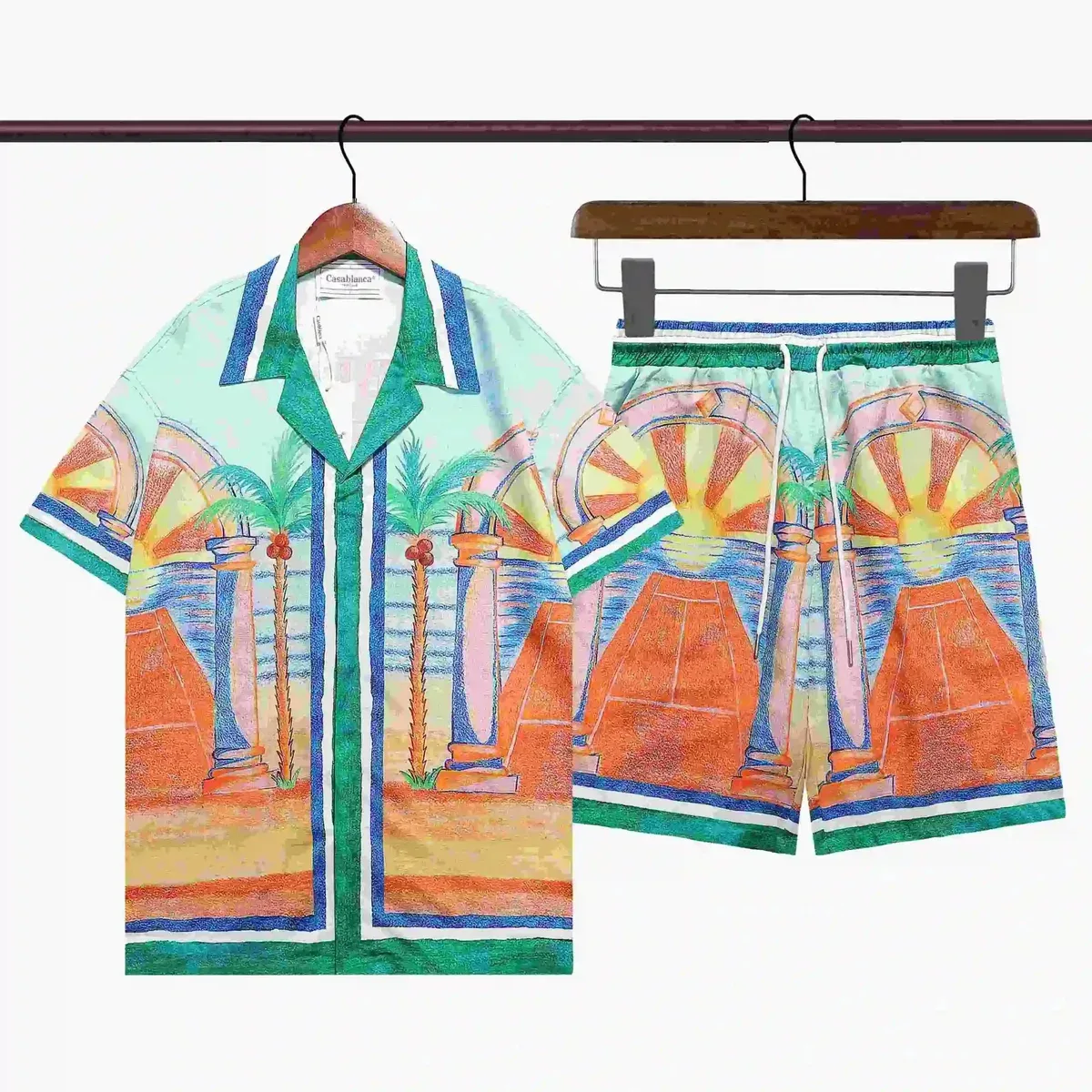 Casablanca Casablanca Beach Paradise Shorts & Shirt Set Multicolor - 1