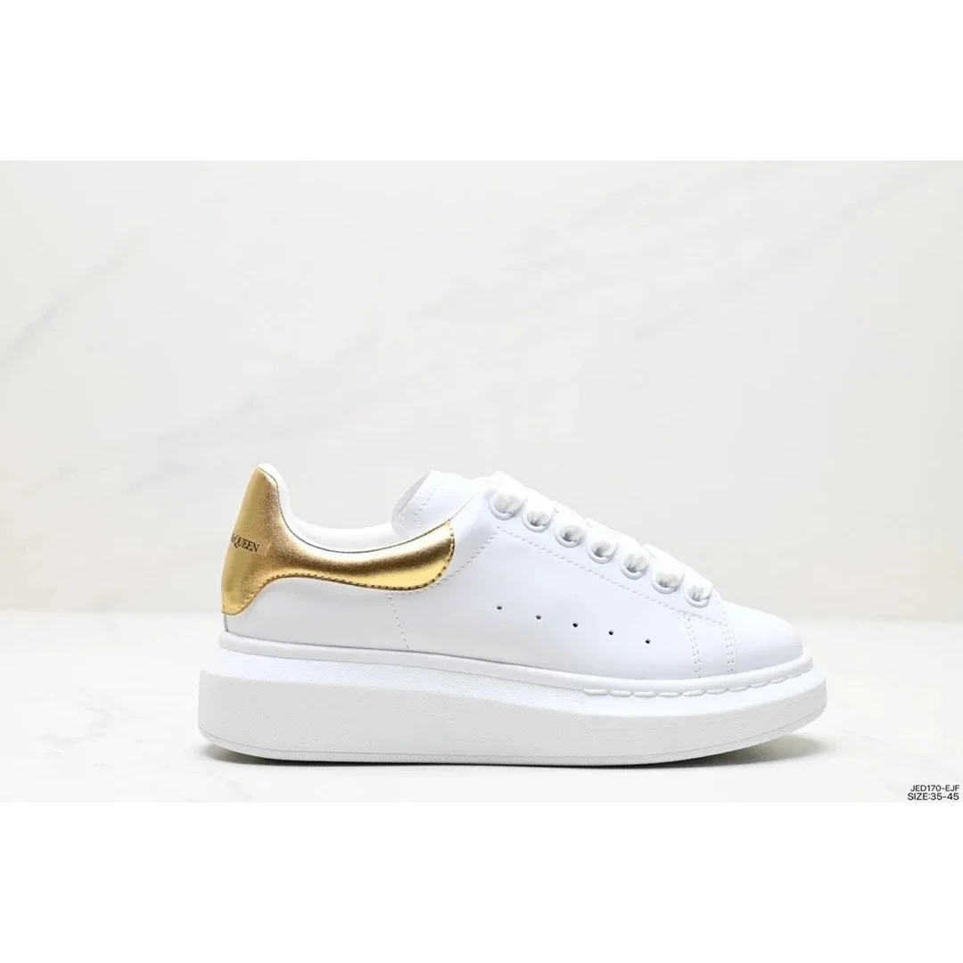 Alexander McQueen Alexander McQueen McQueen White/Gold Sneakers White - 1