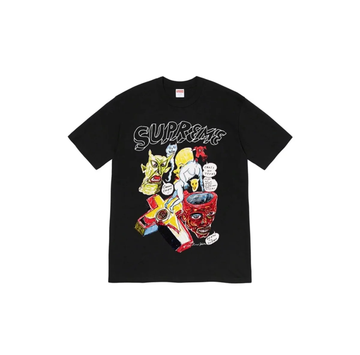 Supreme Supreme Cries on Texas Black T-Shirt Black - 1