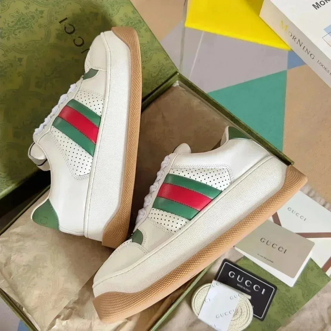 Gucci Gucci Web Stripe White/Green/Red Sneakers White