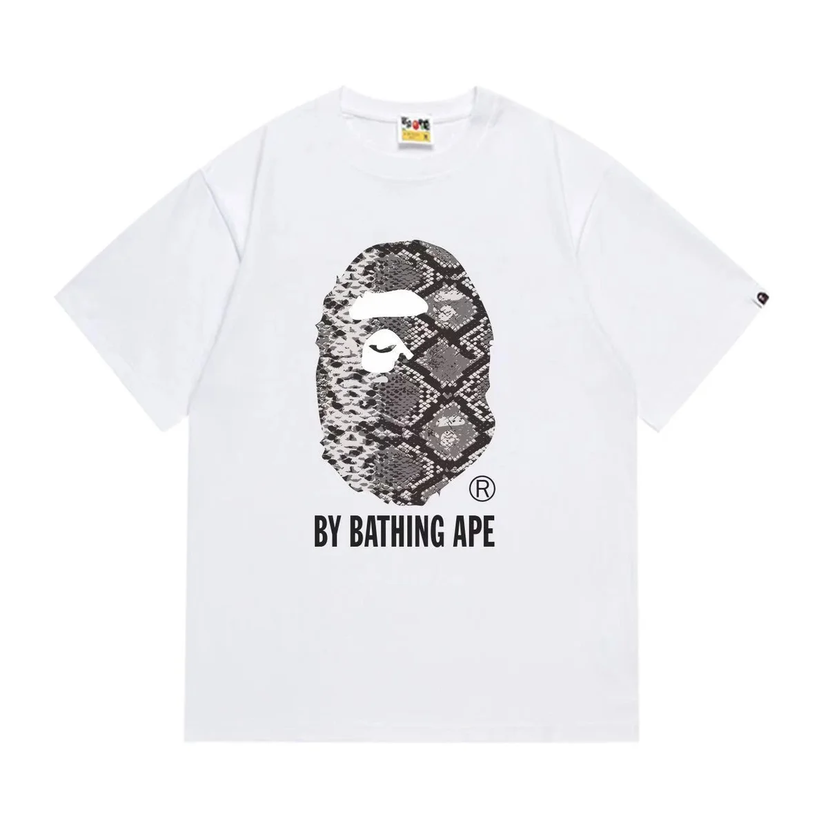 A Bathing Ape A Bathing Ape BAPE STA White Snake Print T-Shirt White - 1