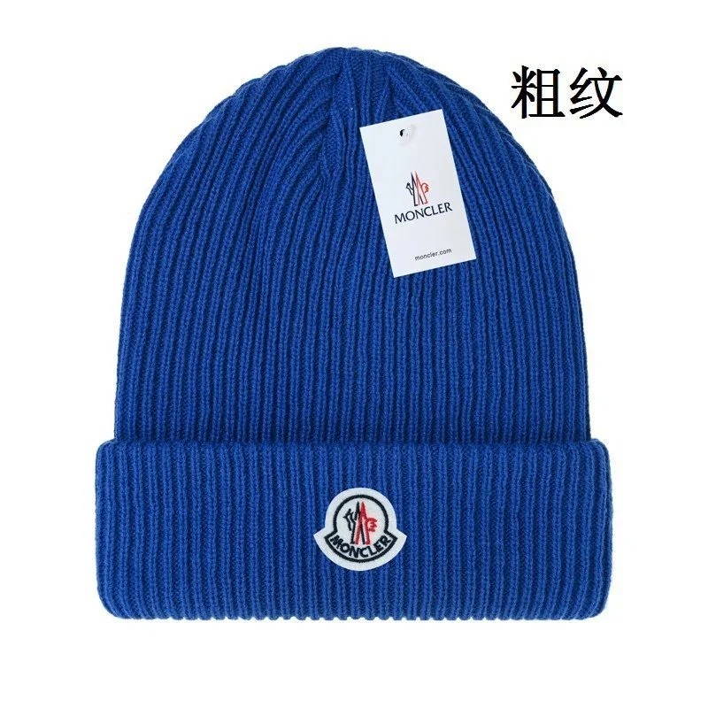 Moncler Moncler Blue Cuffed Beanie Blue