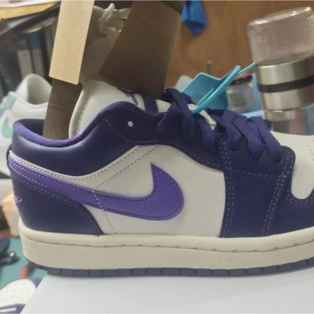 Nike Nike Air Jordan 1 Low '07 Double White Purple Sneakers Purple - 1