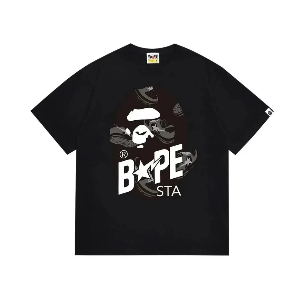 A Bathing Ape BAPE BAPE STA Black Graphic T-Shirt Black - 1