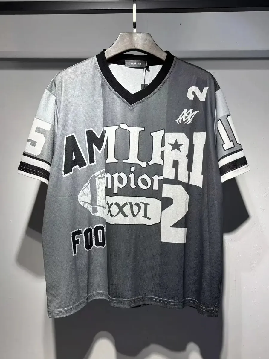 Amiri Amiri Football Jersey Black T-Shirt Black - 1