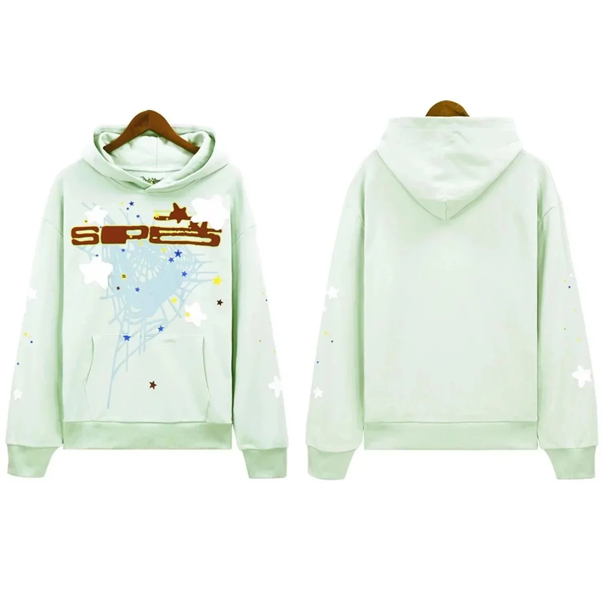 Other Mint Green Graphic Star Hoodie Green - 1