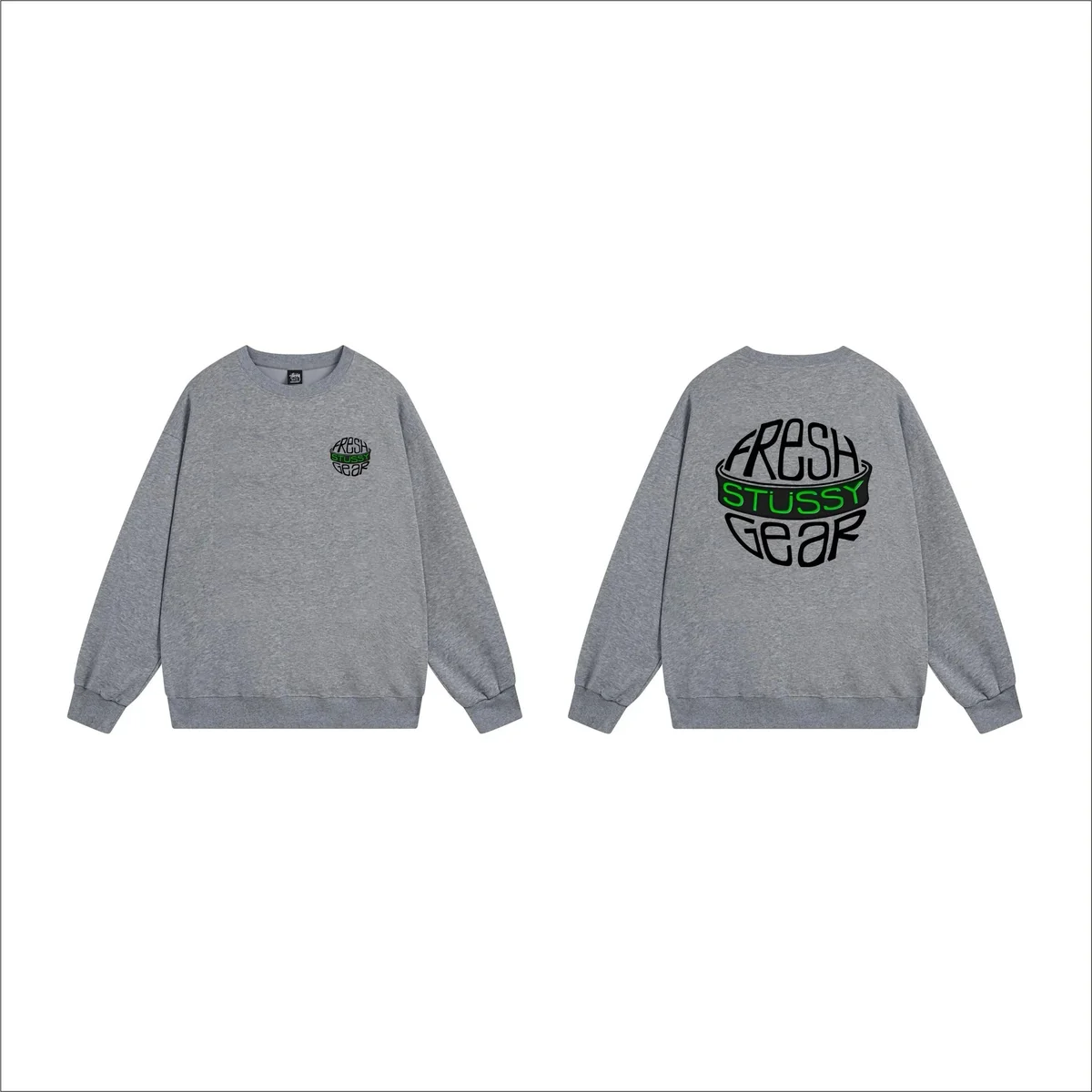 Stussy Stussy Fresh Stussy Gear Grey Hoodie Grey - 1