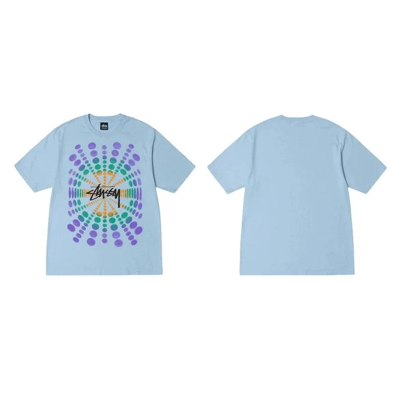 Stussy Stussy Stüssy Basic Logo Light Blue T-Shirt Blue - 1
