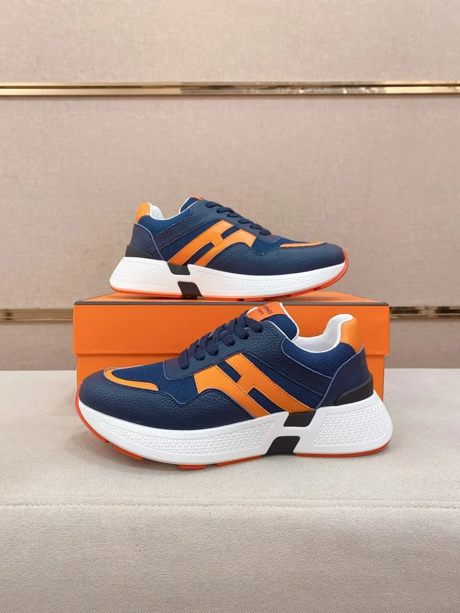Hermès Hermès Runner Navy & Orange Sneakers Navy