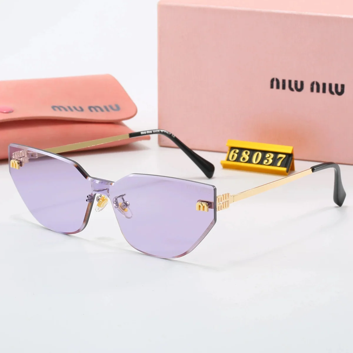 Miu Miu Miu Miu Cat-Eye Sunglasses Lavender Purple Eyewear Purple - 1