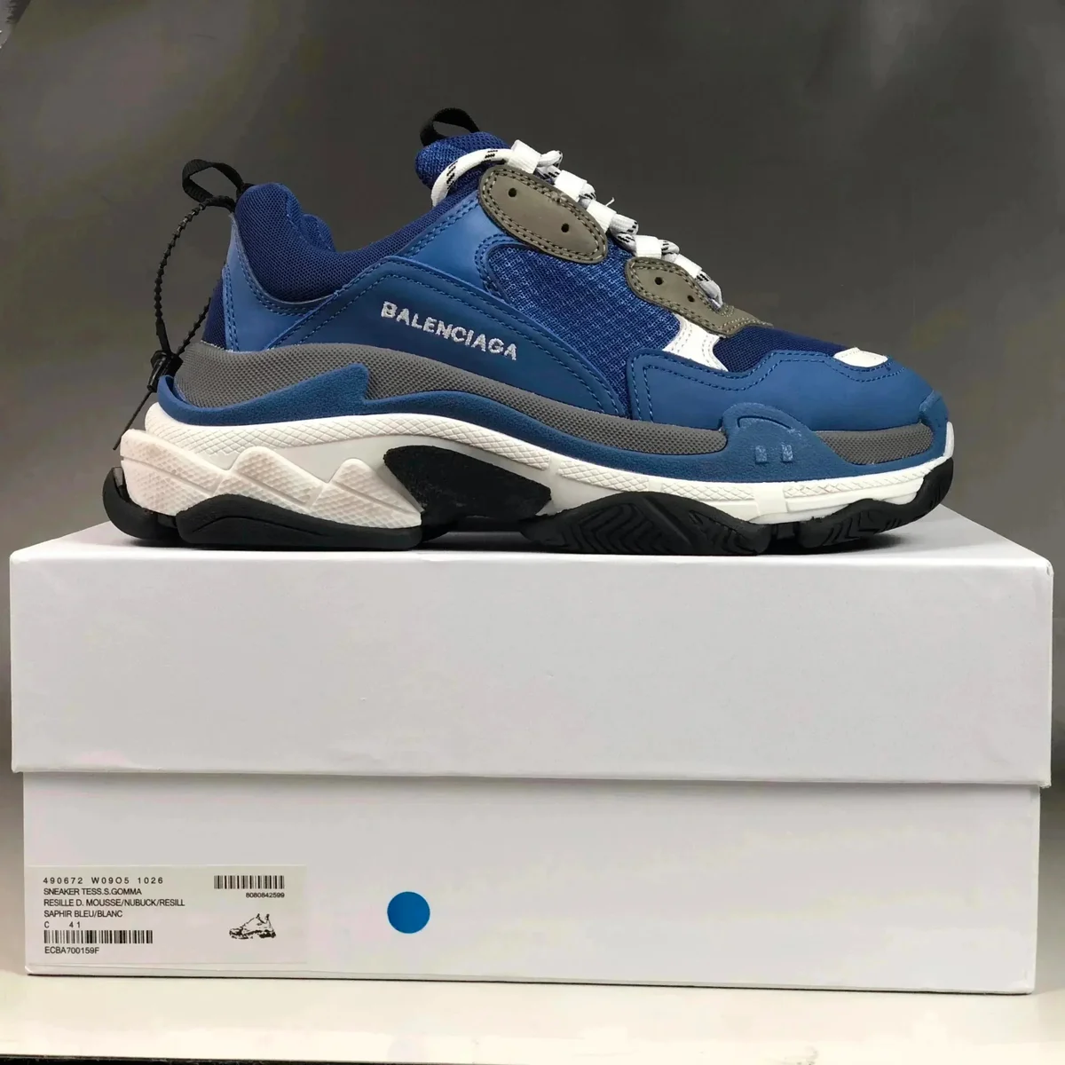 Balenciaga Balenciaga Triple S Tess S.GOMMA Sapphire Blue Sneakers Blue - 1