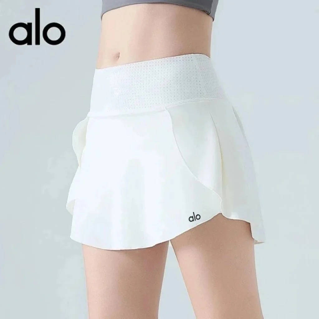 Alo Yoga Alo White Pleated Tennis Skirt White - 1