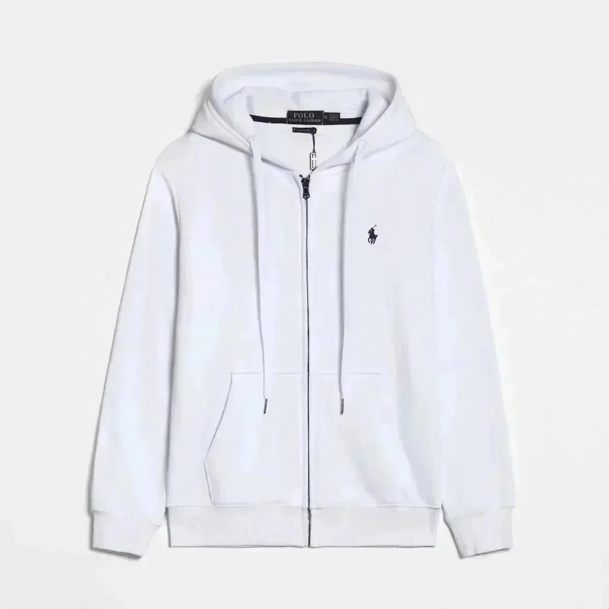 Polo Ralph Lauren Polo Ralph Lauren White Pony Zip-Up Hoodie White - 1