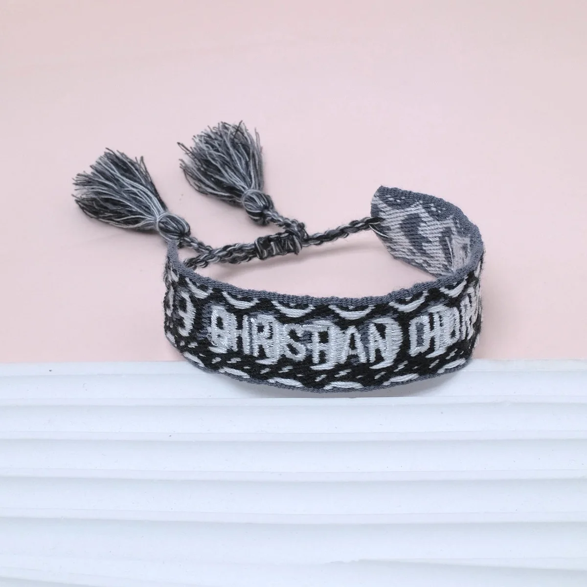 Dior Christian Dior Classic Logo Black & Silver Bracelet Black - 1