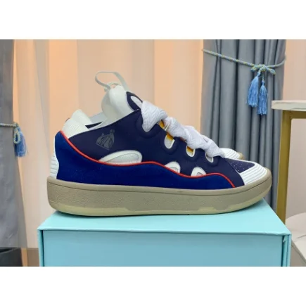 Other Unisex Navy Blue & White Sneakers with Red Accents Navy - 1