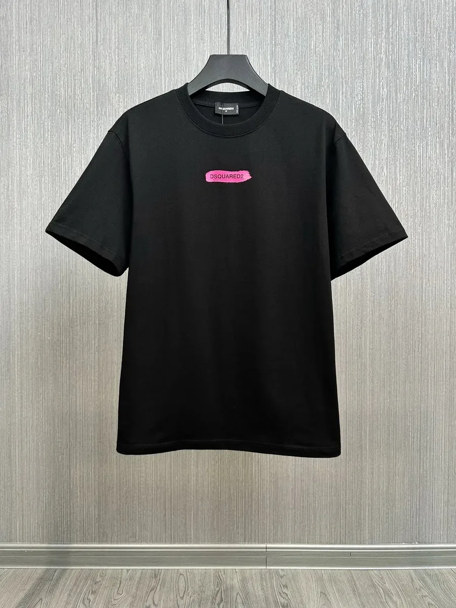 DSQUARED2 DSQUARED2 Black Pink Logo T-Shirt Black