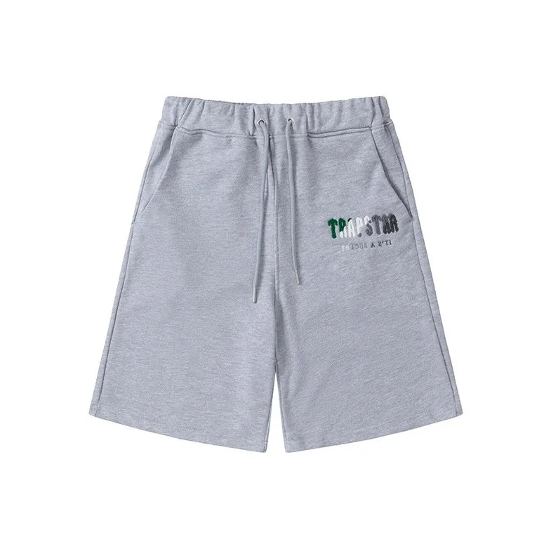Trapstar Trapstar Grey 'TRAPSTAR' Embroidered Shorts Grey - 1