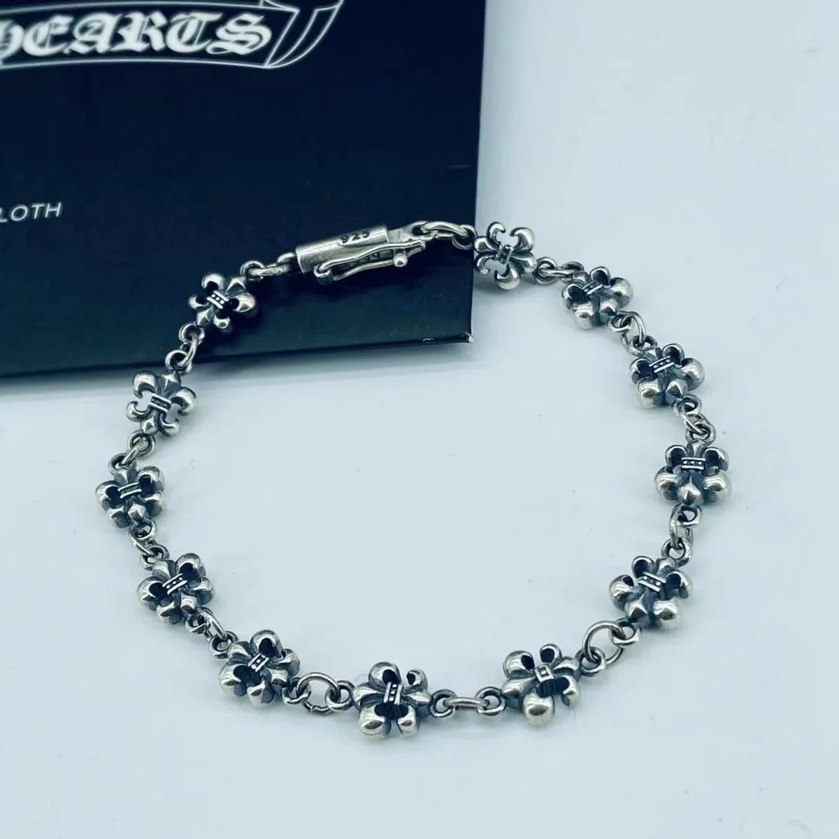 Chrome Hearts Chrome Hearts Floral Cross Silver Fleur-de-Lis Bracelet Silver