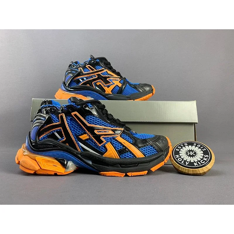 Balenciaga Balenciaga Triple S Blue & Orange Sneakers Blue - 1
